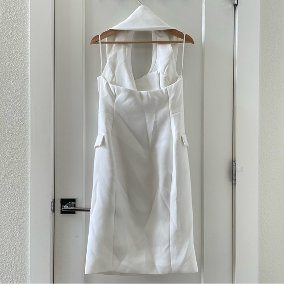 ELLIATT White Blazer Double Breast Mini Dress Halter Neck Backless Dress Size L - Picture 4 of 8